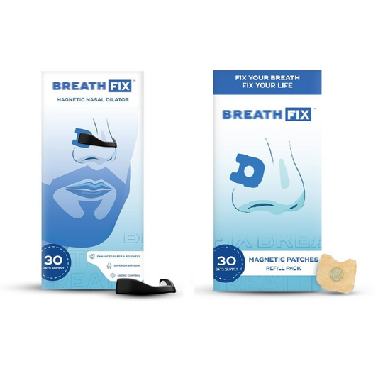 BREATH FIX Enhanced Airflow Combo – Magnetic Nasal Dilator (30 Days) + Magnetic Patches Refill (30 Days)