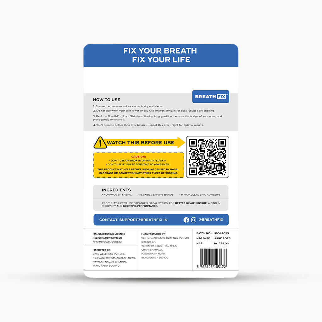 BREATH FIX Small Size Blue Nasal strip 2.0