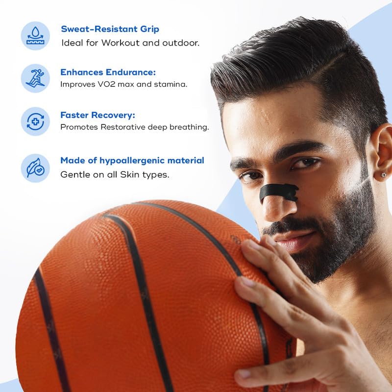 Restful Nights Combo – Black Nasal Strips (30 Strips) + Vented Mouth Tape (30 Tapes)