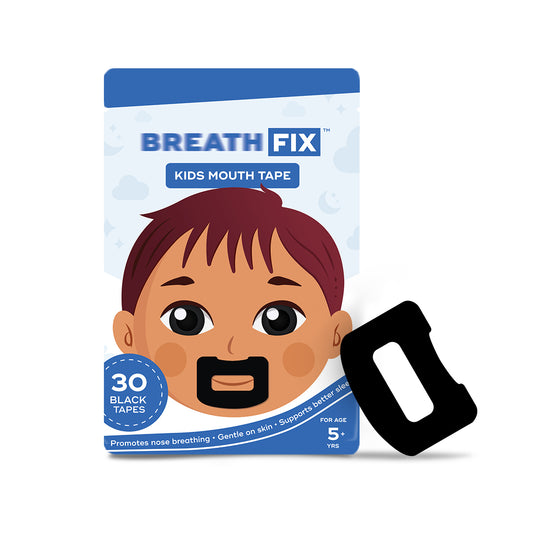 BREATH FIX Kids Black Mouthtape