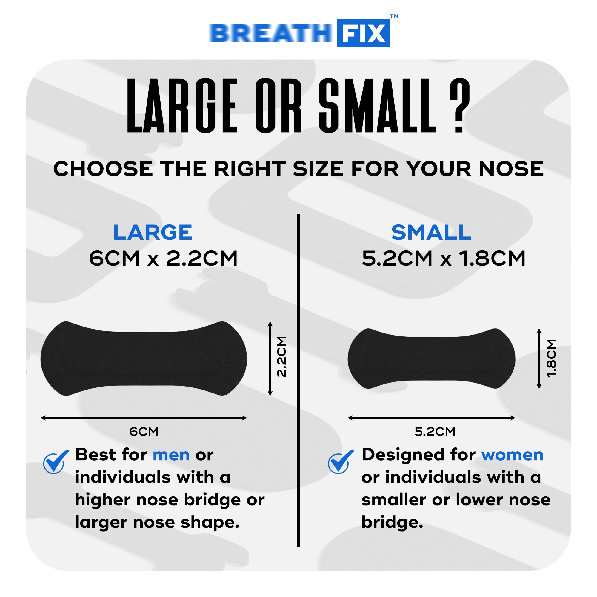 BREATH FIX Black Color Nasal Strips 2.0