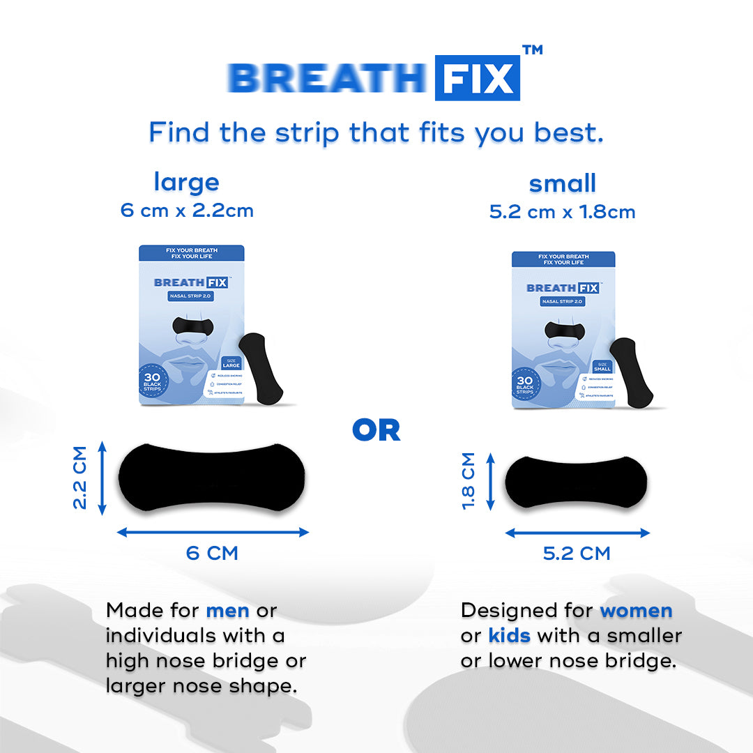 BREATH FIX Black Color Nasal Strips 2.0