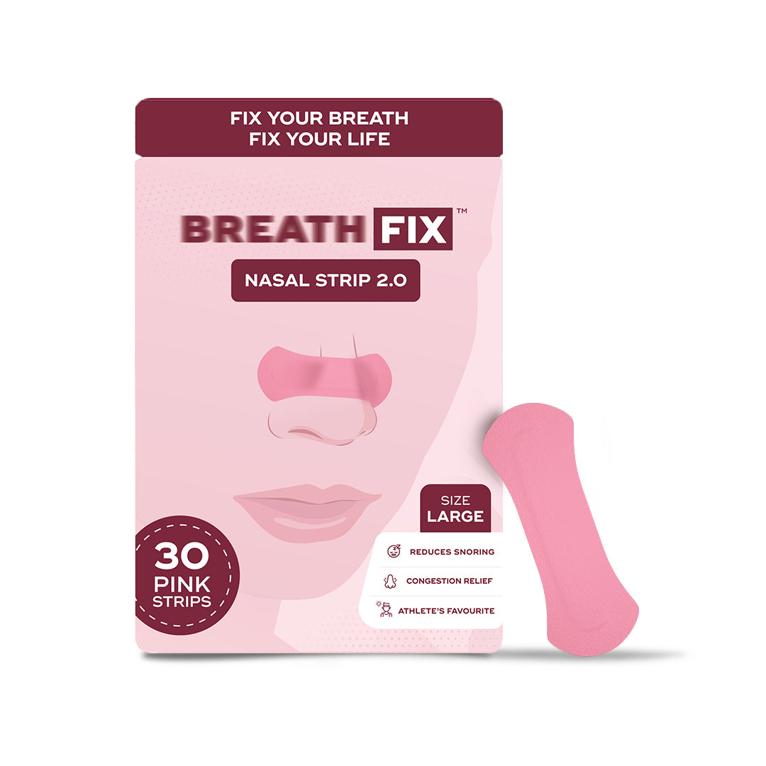 BREATH FIX Pink Color Nasal Strips 2.0